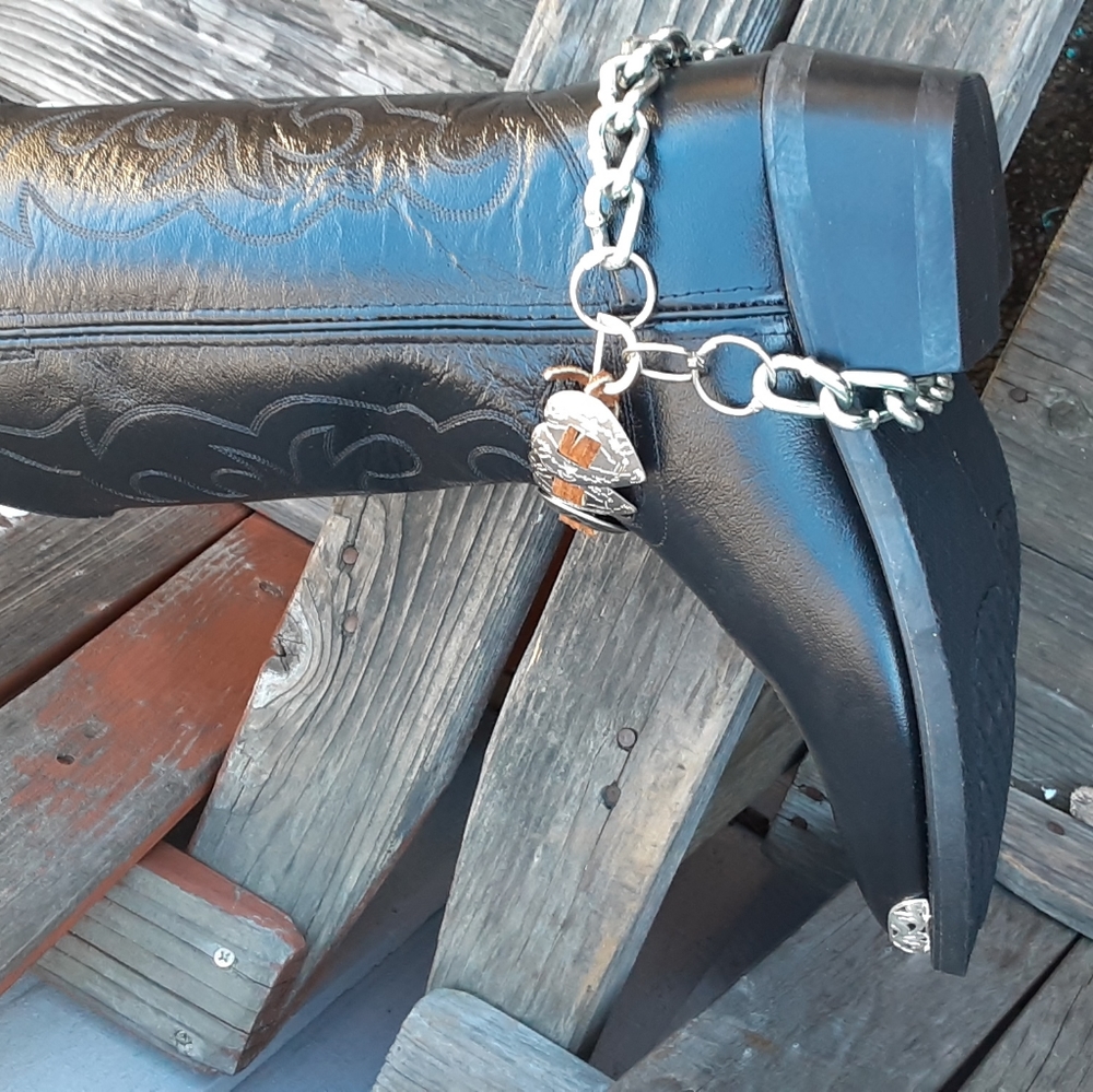 Handmade Custom Concho Bootstraps To-Order - Picture 4 of 13